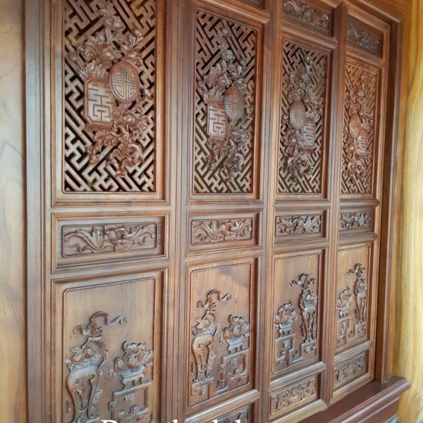 Ấn tượng mẫu cửa bức bàn nhà thờ họ đẹp sắc nét đậm nét truyền thống Việt  Nam