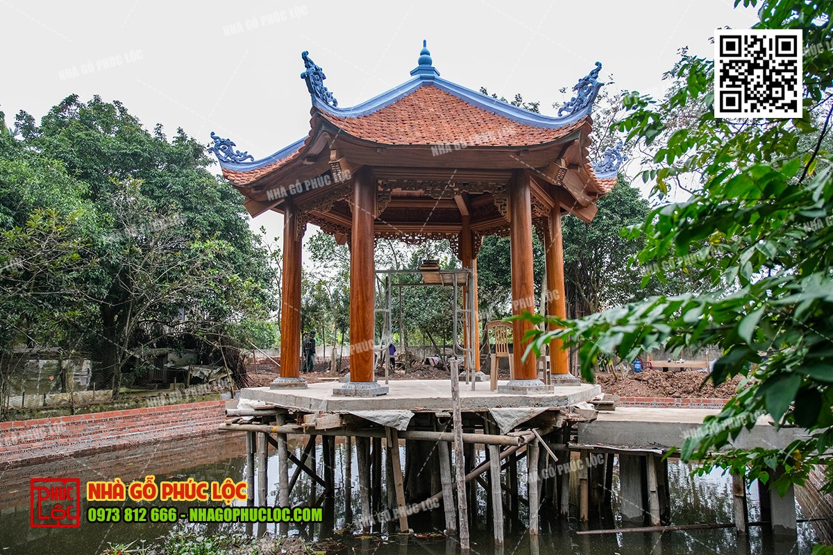 Nhà chòi lục giác 1 mái cong