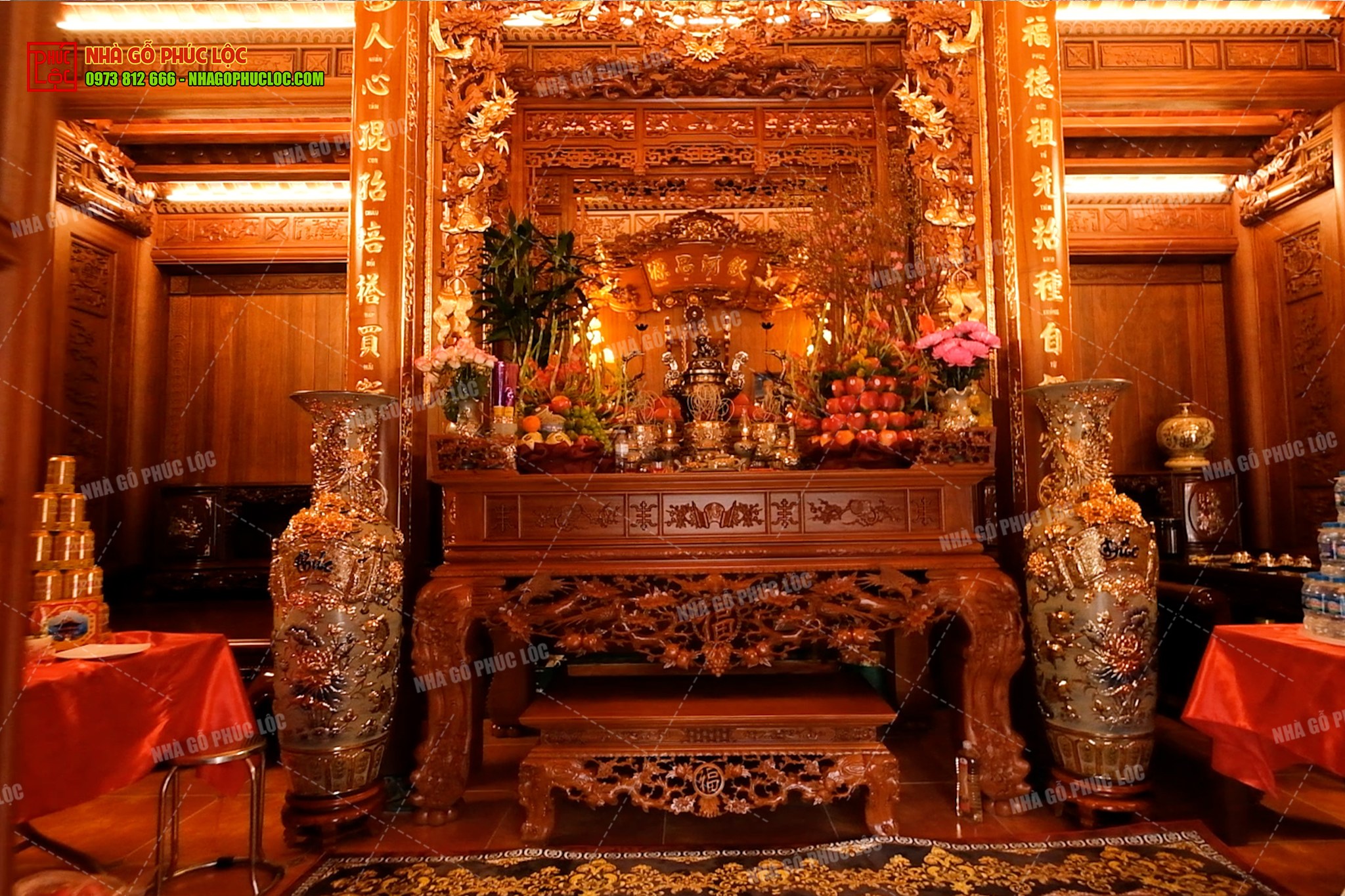 Cách trang trí bàn thờ gia tiên chuẩn chỉnh, trang nghiêm