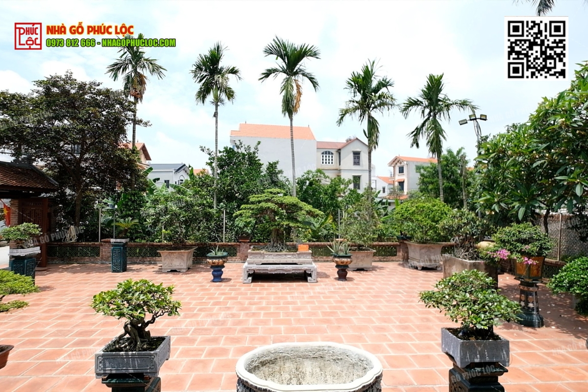 Ý nghĩa của việc trồng cây cau cảnh trước nhà gỗ Bắc Bộ