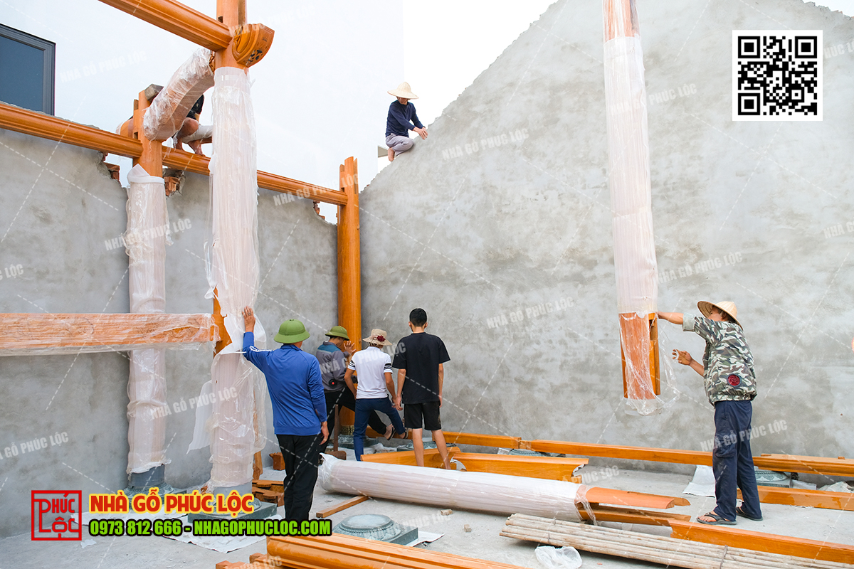 Kết cấu cột - kèo - vì nhà thờ gia đình